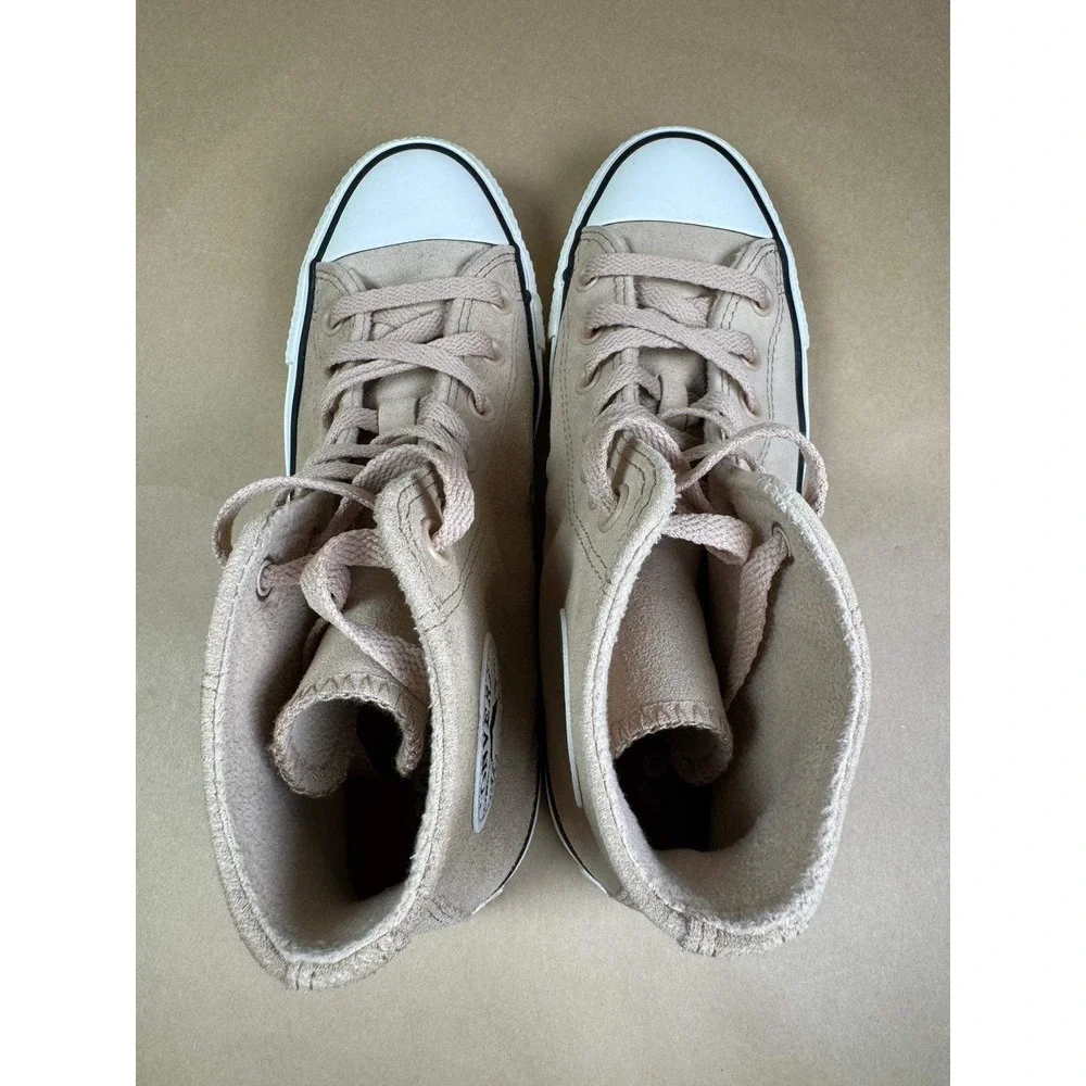 Converse Chuck Taylor All Star W8 Leather Suede Fleece Lined High Top Men 6 Tan